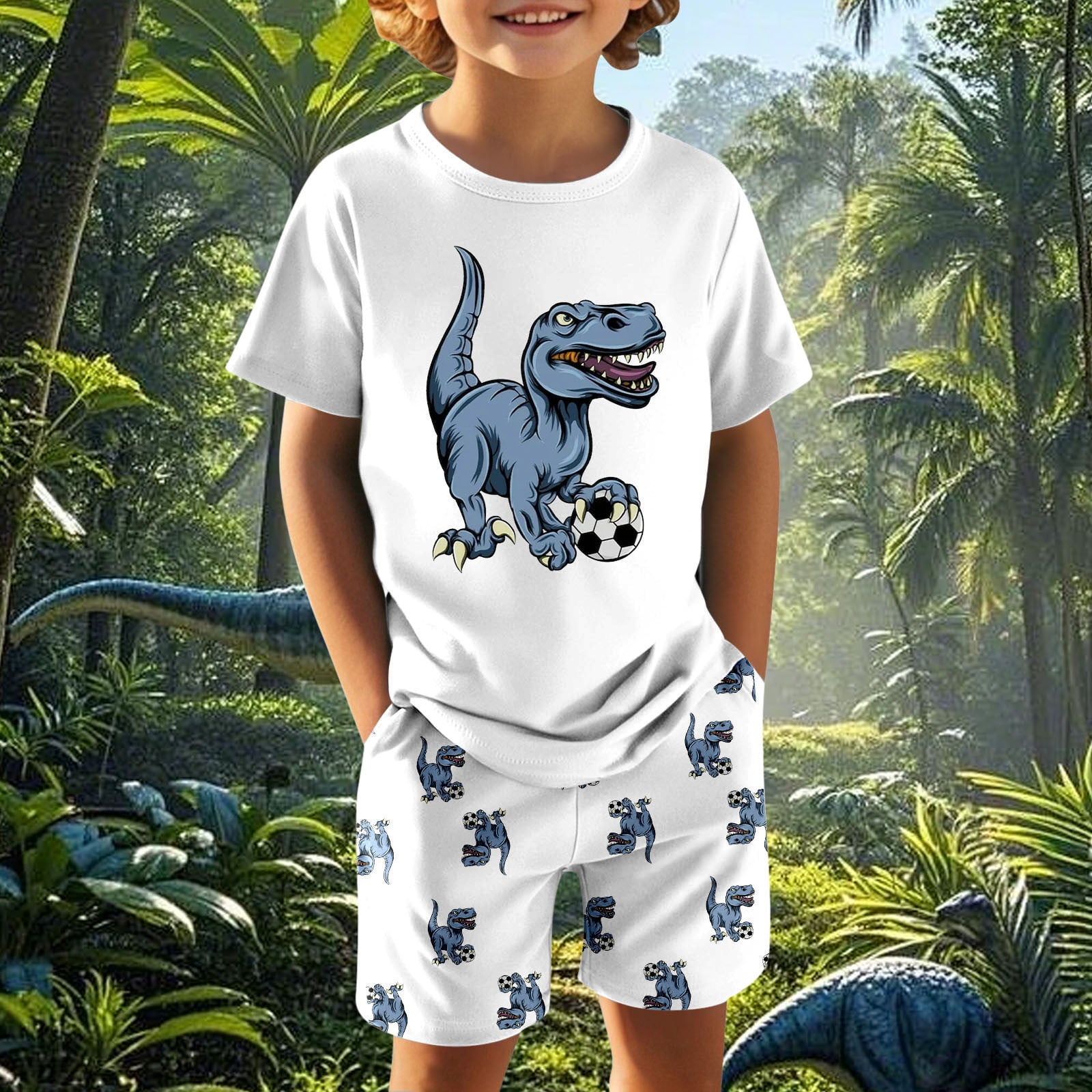 Boys Summer Outfits Casual Sets for Daily Wear featuring Graphic Tees and Comfortable Shorts for Active Kids 2-12 Years Old