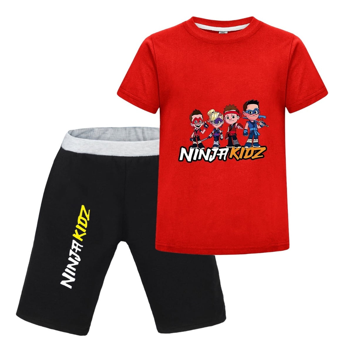 Boys Summer Set – Ninja Kidz T-Shirt and Shorts Combo for Toddlers