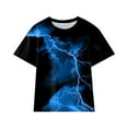 thumbnail image 1 of Boys Summer Shirts Round Neck Letter Print Back To School Shirt Fashion Casual Dress Tops Preppy Tee for Boys & Girls, 1 of 3