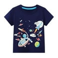 thumbnail image 1 of Boys Summer Shirts Size 7 Crew Neck Short Sleeve T-Shirt Dinosaur Printed Trendy Blouse Tops T Shirts for Boys and Girls 4-5 Years, 1 of 5