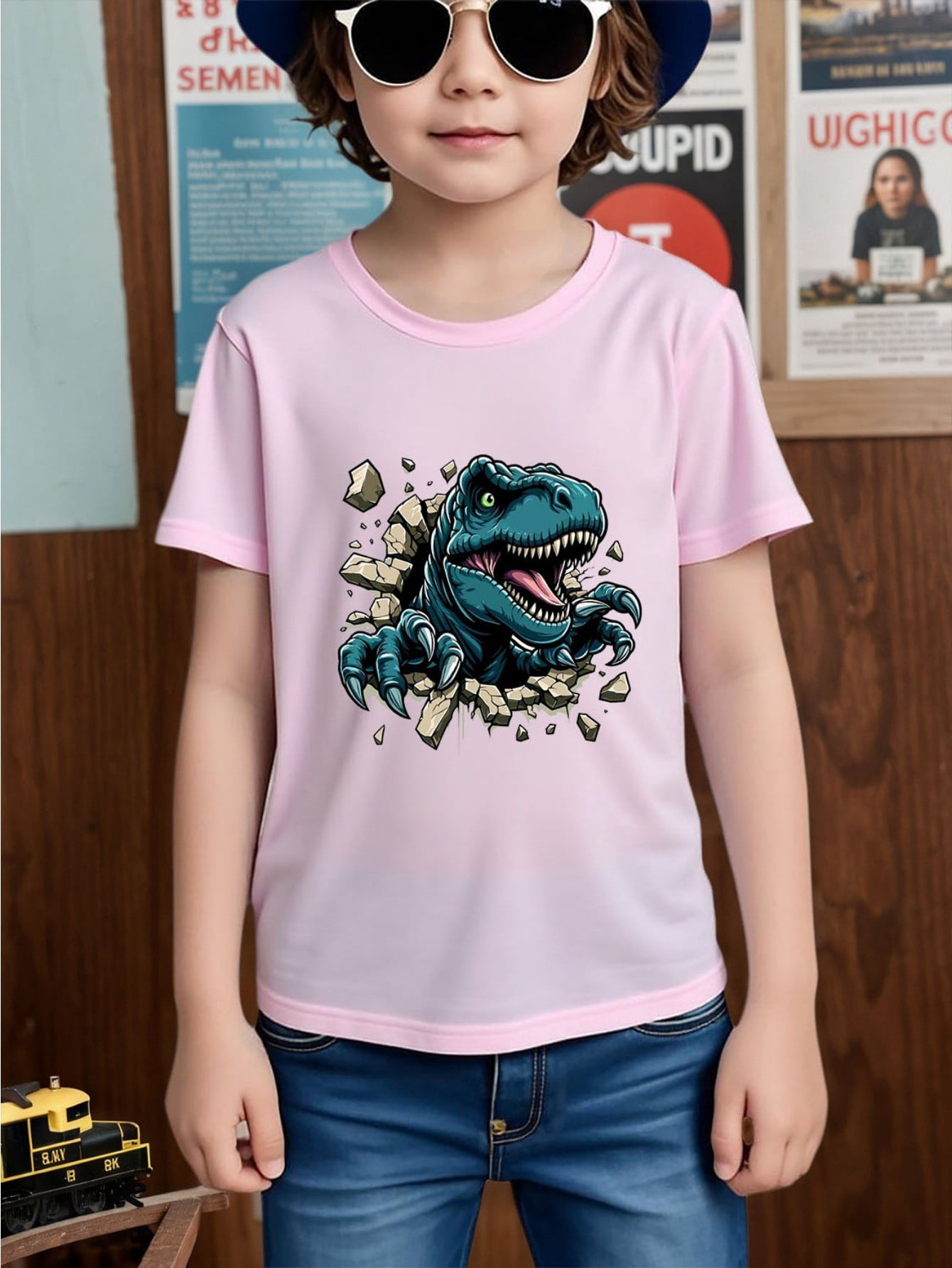 Boys' Summer Short-Sleeve T-Shirt, Simple Pure, Comfortable, Breathable