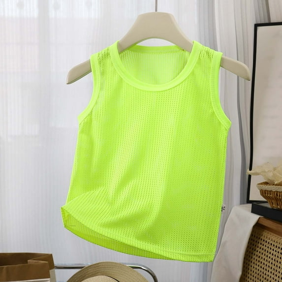 Boys Summer Sleeveless T Shirt Breathable Mesh Tank Top for Kids Casual Comfortable Athletic Activewear Toddler To Youth Cargo Shirts Boys Boy Large Toddler Boys Top Undershirts Youth Boy Shirt