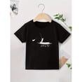 thumbnail image 1 of [Boys' Summer Tee] Cotton Boys' Casual Short-Sleeve T-Shirt | "Fishing Life" Print, Summer Children's Fashion, Regular Fit, Round Neck, Stretch Knit Fabric, Youth Top, Tee, Shirt for Kids, 1 of 6