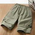 thumbnail image 1 of Boys Summer Work Shorts Children's Capris Casual Pants With Buttons Shorts Boys Shorts, 1 of 7