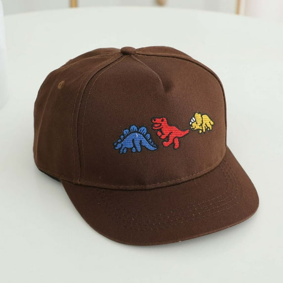 Boys Sun Hat Kids Toddler Boys Summer Adjustable Breathable Lightweight Baseball Cap with Digger Embroidered Toddler Sun Hat Coffee 2 Years-8 Years