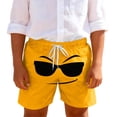thumbnail image 1 of Boys Sunglasses Graphic Swim Trunks Orange Quick Dry Stretch Polyester Spandex Elastic Waist Adjustable Drawstring Kids Beach Pool Swimwear for 5-14 Years Old,Size 5 T, 1 of 6