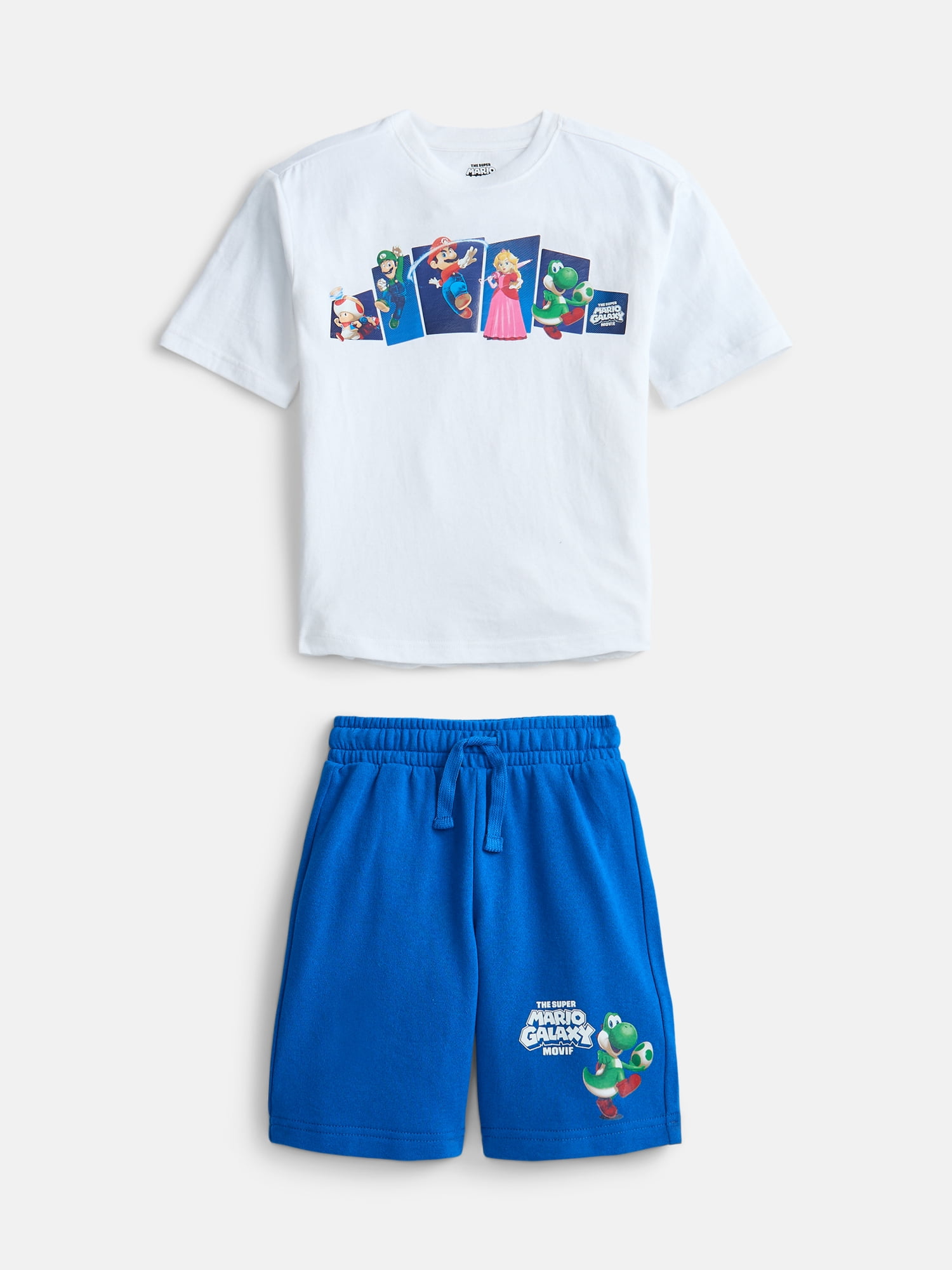 Super Mario Galaxy Movie Boys Graphic Tee and Shorts Set, 2-Piece, Sizes 4-18