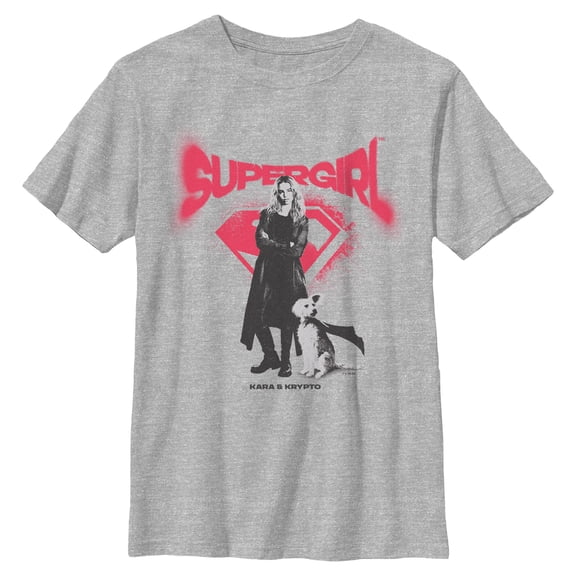 Boys Supergirl Kara And Krypto Graffiti T Shirt
