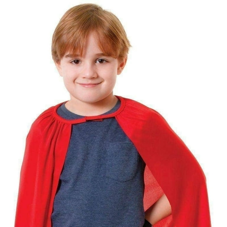 Boys Superhero Cape Red Childrens Costume Male Boys Superhero Cape Red Childrens Costume Male