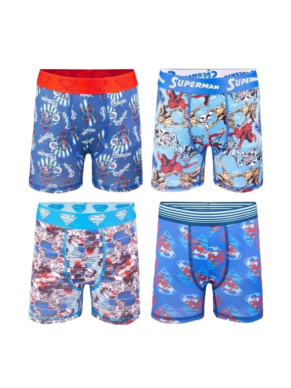 Boys' Superman 4 Pack Boxer Briefs - 8