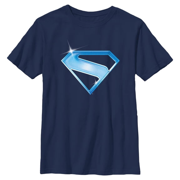 Boys Superman Bright Shield Logo T Shirt