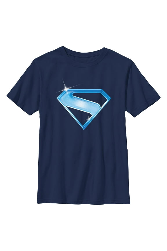 Boys Superman Bright Shield Logo T Shirt