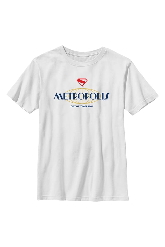 Boys Superman City of Tomorrow Logo T Shirt