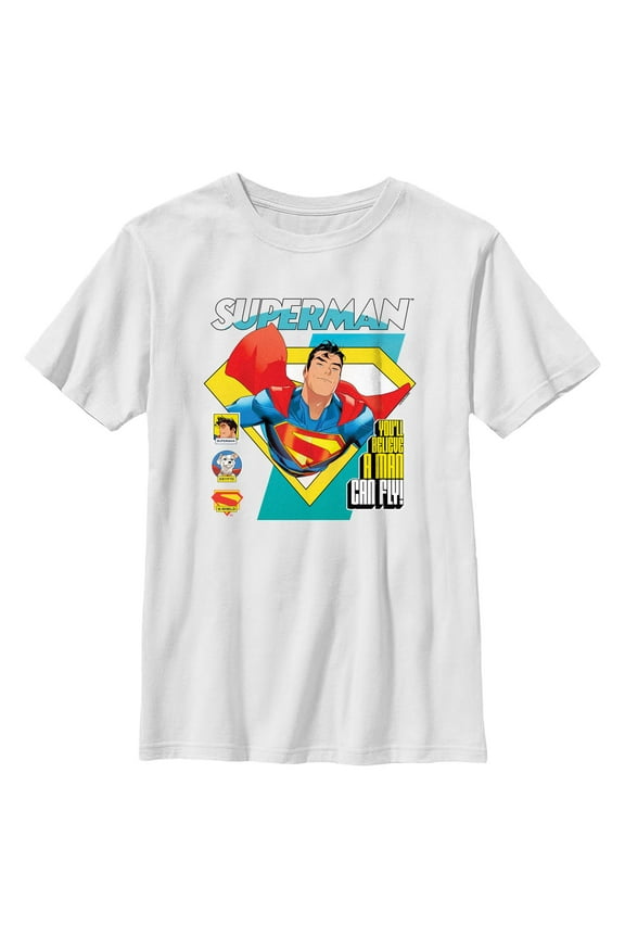 Boys Superman Flying Hero T Shirt