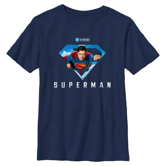 Boys Superman Flying Pose T Shirt