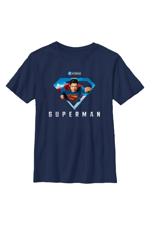 Boys Superman Flying Pose T Shirt