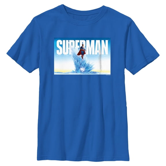 Boys Superman Fortress of Solitude Hero Pose T Shirt
