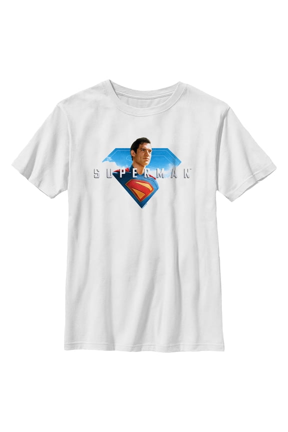 Boys Superman Hero Portrait T Shirt