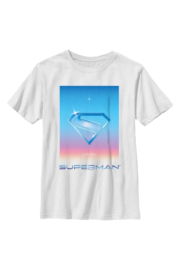 Boys Superman Last Son of Krypton Gradient Symbol T Shirt