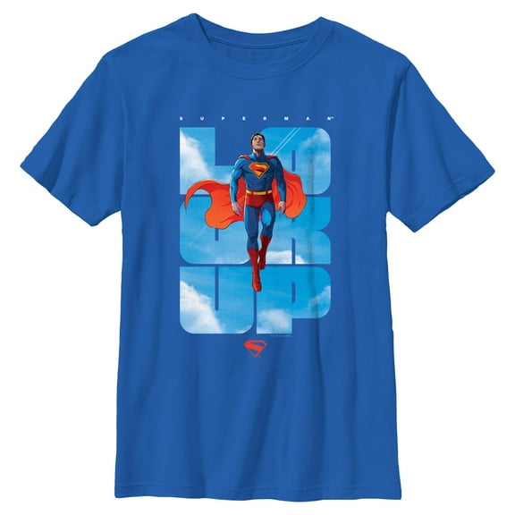 Boys Superman Look Up Pose T Shirt