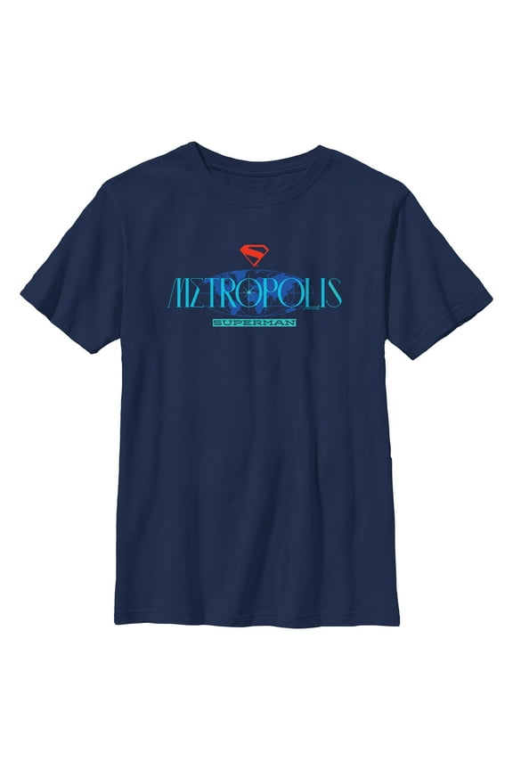Boys Superman Metropolis Logo T Shirt