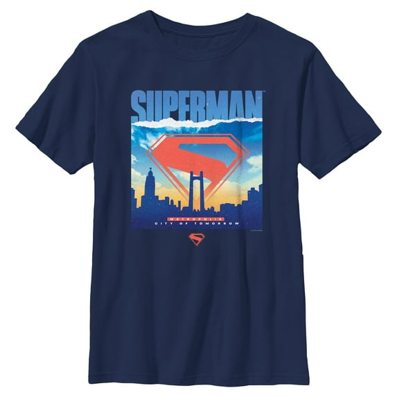 Boys Superman Metropolis View T Shirt