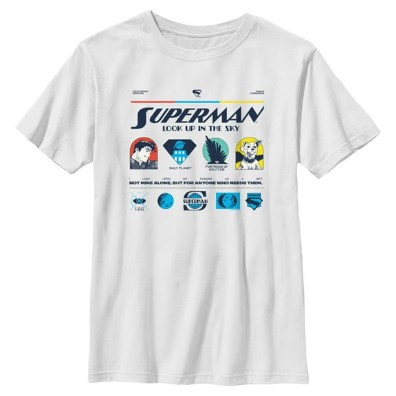 Boys Superman Power Icons T Shirt