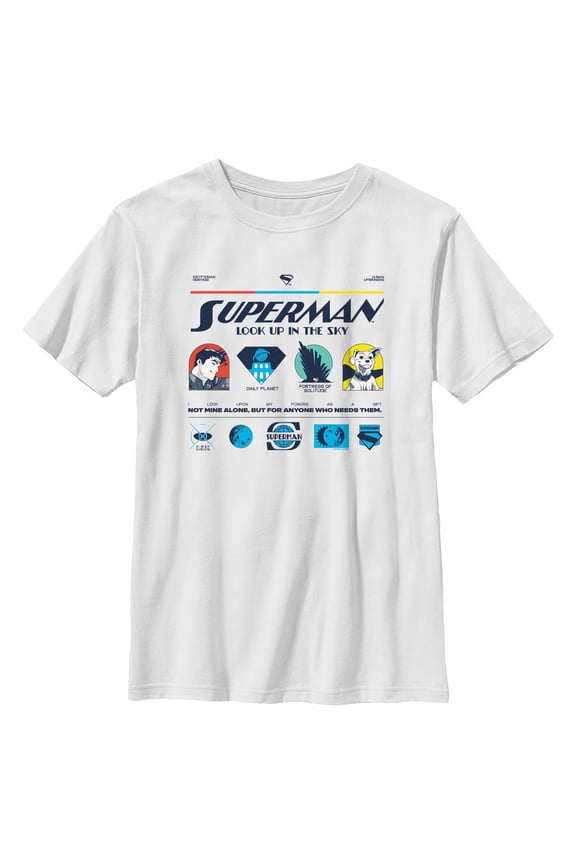 Boys Superman Power Icons T Shirt