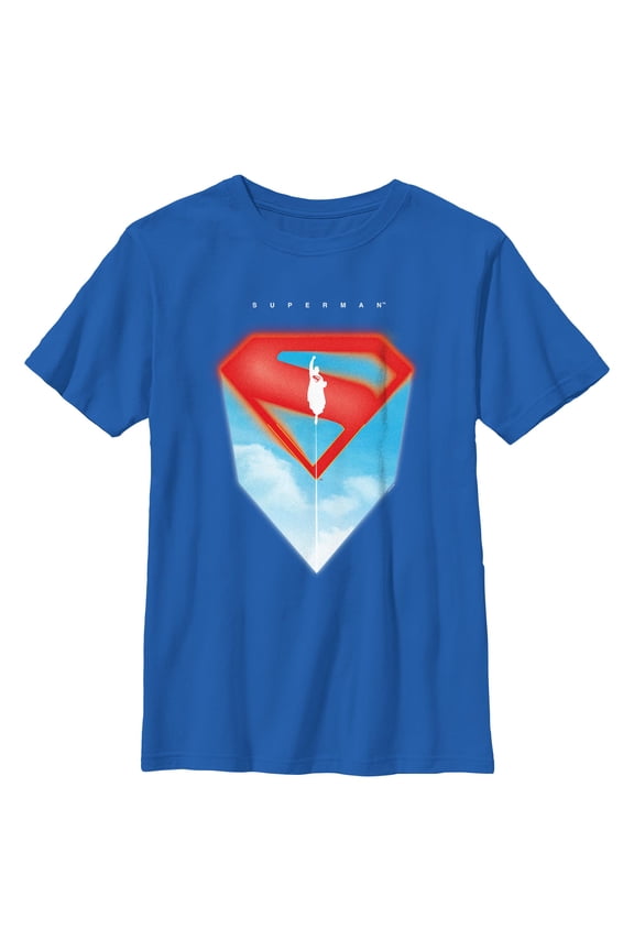 Boys Superman Sky Logo T Shirt