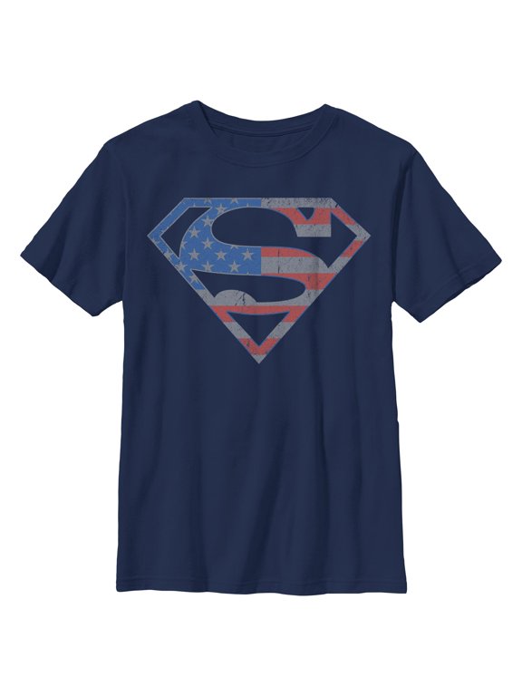 Boys Superman Stars and Stripes S Shield T Shirt