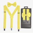 thumbnail image 1 of Boys Suspender Metal Clip Y Back Adjustable Elastic Suspenders Bow Tie Set for Kids, 1 of 3