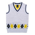 thumbnail image 1 of Boys Sweater Vest Casual V Neck Sleeveless Pullover Knit School Waistcoat Uniform Casual Outfits 1-8Y, 1 of 3