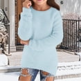 thumbnail image 1 of Boys Sweaters Long Sleeve Light Blue Pullover Crewneck Blouse Shirt Tops Baby Girls Clothes 9-10 Years, 1 of 4