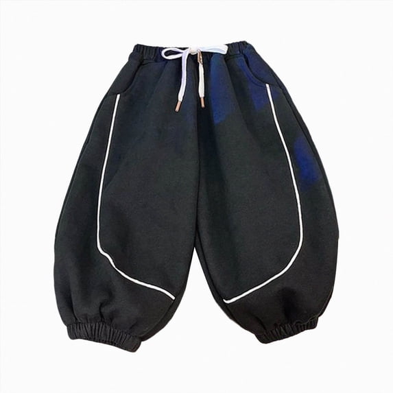 Boys Sweatpants Athletic Wide Leg Sweatpants for 9M-11T Baby to Tween Kids Workout Sweat Pants Kids Black Sweatpants Size 1-2 Years