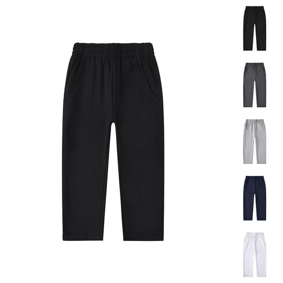 Boys Sweatpants Baggy Jeans Kids Boys Girls Straight Leg Pants Soft Comfortable Stretchy Jogger Sweatpants Casual Active Wear Durable Lightweight Playground School
