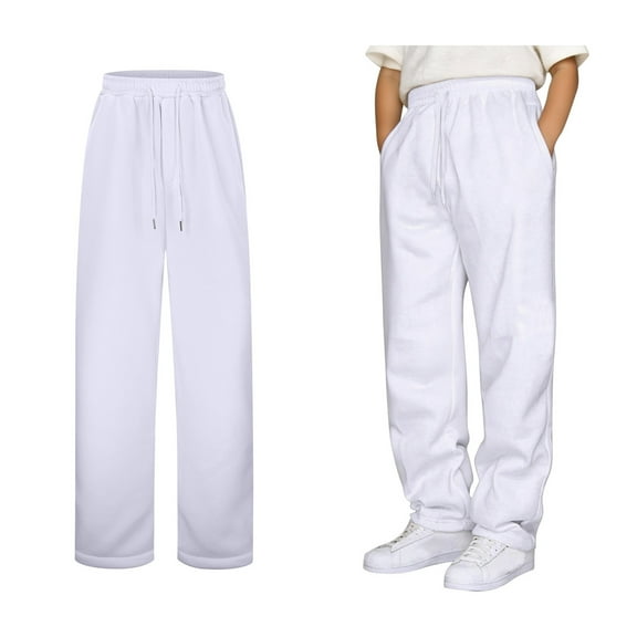 Boys Sweatpants Boys Athletic Pants Casual Pants Elastic Waist Wide Leg Kids Uniforms for Boys Back To School Outfits Teen Boys Joggers Size 11-12 Years