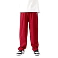 thumbnail image 1 of Boys Sweatpants,Boys Casual Athletic Pants Lightweight Loose Fit Outdoor Sports Trousers Soft Breathable Fabric,Boys Pants,Red,8-10 Years, 1 of 8