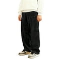 thumbnail image 1 of Boys Sweatpants,Boys Classic Straight Leg Corduroy Trousers Soft Comfortable Casual Playwear Durable Everyday School Pants For Kids,Boys Pants,Black,15-16 Years, 1 of 7