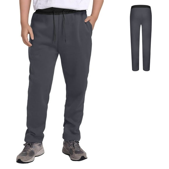 Girls Sweatpants Joggers for Boys with Pockets Drawstring Trousers Kids Dark Gray Sweatpants Boys Size 9-10 Years Pants