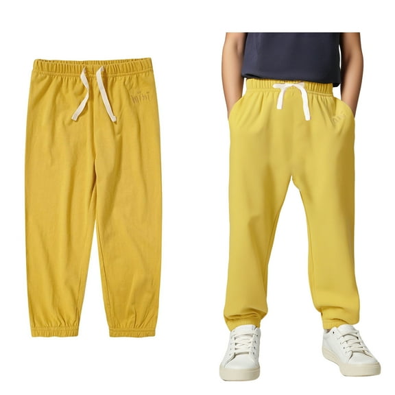 Boys Sweatpants Boys Joggers Casual Pants Elastic Waist Wide Leg School Uniforms for Boys Back To School Clothes Kid Sweatpants Boys 5-6 Years