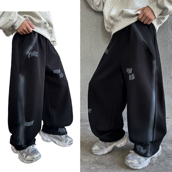 Boys Sweatpants Boys Joggers Cotton Sweatpant with Pocket Drawstring School Uniforms for Boys Back To School Outfits Kid Pants 5-6 Years
