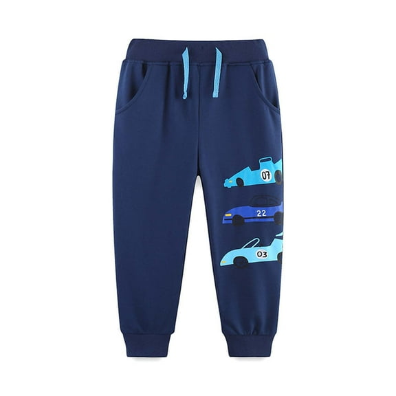 Boys Sweatpants Boys Pants Size 7 Slim Jeans Boy's and Child's Long Pants for and Children. Comfortable Casual Car Printed Pants with Elastic Waistband Suitable for Daily Wear Play and Outdoor