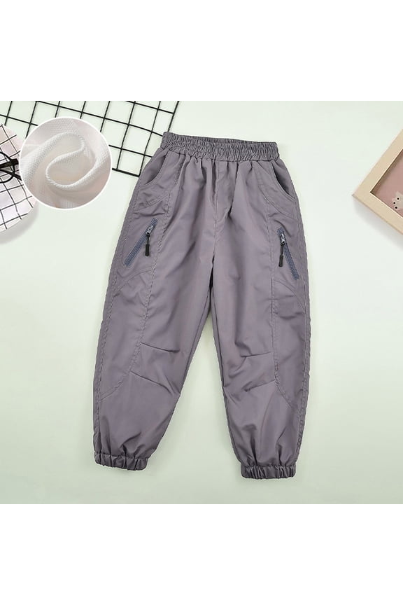 Boys Sweatpants,Boys Windproof Rain Pants For Outdoor Hiking Skiing Softshell Trousers Kids Sports Play Casual Winter Thermal Wear,Boys Pants,Purple,3-4 Years