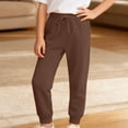 thumbnail image 1 of Girls Sweatpants Coffee Joggers for Boys Adjustable Drawstring Casual Pants with Pockets Boys Solid Pants Spring Fall Leggings 4T, 1 of 4