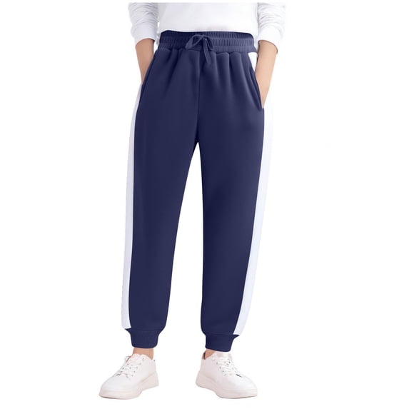 AIEOTT Boys Sweatpants Cotton Fleece Jogger Pants Pull on Jogging Pants with Pockets and Drawstring Fall Winter Warm Pants