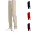 thumbnail image 1 of Boys Sweatpants Elastic Waist Drawstring Loose Fit Wide Leg Casual Pants with Pockets Solid Color Comfortable Sports Kids Trousers Beige Sizes 11-12 Y, 1 of 6