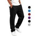 thumbnail image 1 of Boys Sweatpants Elastic Waist Loose Open Bottom Workout Joggers Pants Solid Color Casual Athletic Pants with Pockets 2-15 Years, 1 of 7