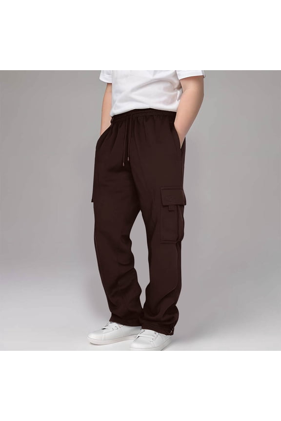 Boys Sweatpants Fleece Athletic Workout Kids Clothes Cotton Youth Active Soft Sweatpants With Drawstring Pockets Quick Dry Breathable Track Jogging Sweat Pants