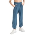 thumbnail image 1 of Boys Sweatpants Fleece Athletic Workout Kids Clothes Youth Joggers with Pocket,Moisture Wicking,Light Hiking Pants Blue 5-6Years, 1 of 7