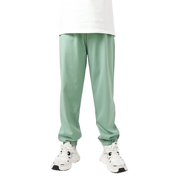 Boys Sweatpants,Girls Autumn Leggings Pants Sports Elastic Stretch Childrens Pants Soft Comfortable Casual Wear,Sweatpants,13-14 Years,05 Light Green